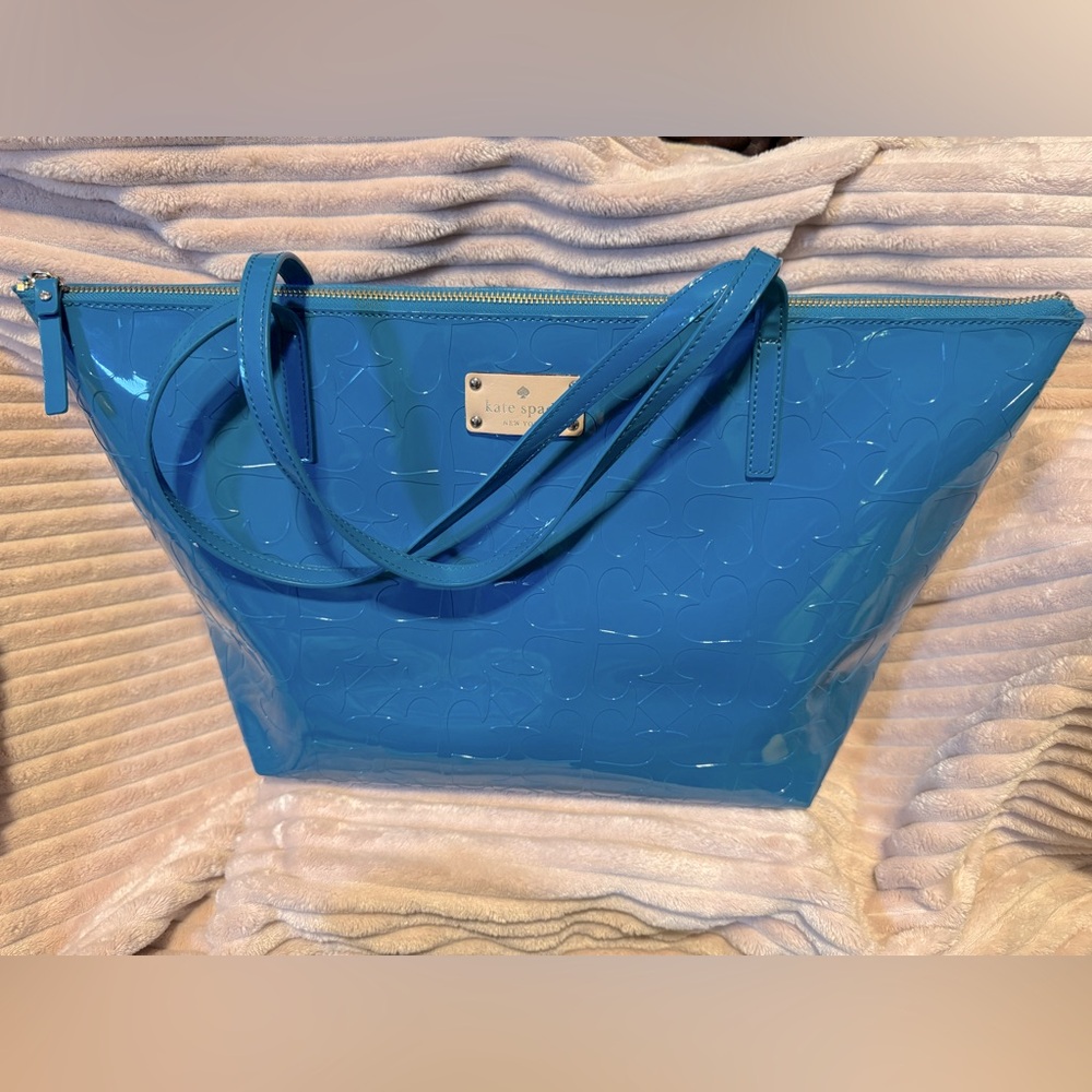 Kate Spade Patent Leather Blue Tote - Picture 10 of 10